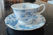 Portmeirion Botanic Blue Ceramic Tea Cup and Saucer Set
