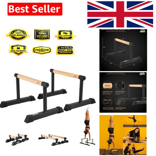 Parallettes bars with wooden - parallettes,