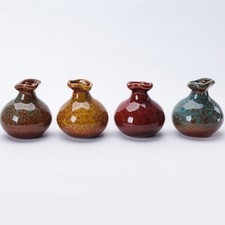 8cm Red Glaze Ceramic Vase