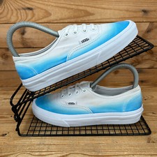 Vans Trainers Womens Size UK 4 Authentic White Blue Ombre Canvas Skater Shoes