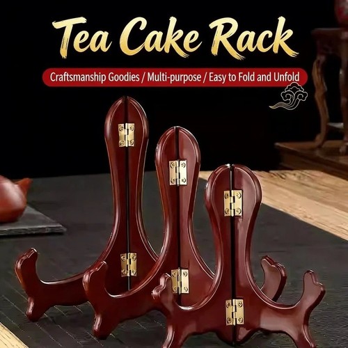 Wooden plate display stand - wooden,