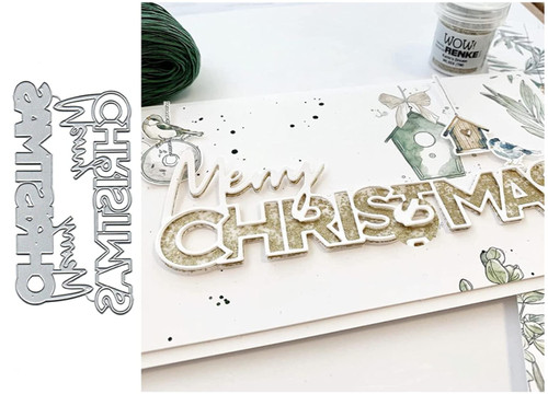 Merry christmas letters metal - merry,