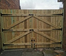 PRESSURE TREATED DRIVEWAY GATES T&G 6FT HIGH STRAIGHT TOP  