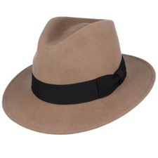 Wool Fedora Hat Adorned with