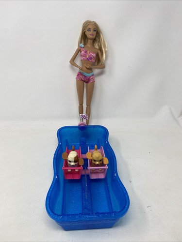 Barbie family swim race pups - family,