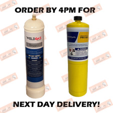 1 X WELDGAS FITS OXY TURBO KITS OXYGEN GAS CYLINDER BOTTLE + 1 X MAPP MAP GAS