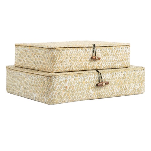 Piece wicker storage baskets - 2-piece,