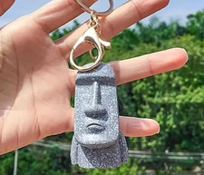 Easter Island Moai Head Shaped Keyring Premium Keychain Gift UK