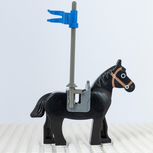 Lego black horse with - , grey