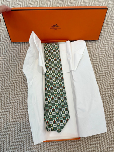 Hermès men silk - silk, tie