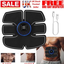 Rechargeable Abdominal Muscle Stimulator ABS Trainer Toner Fitness Belt Massager