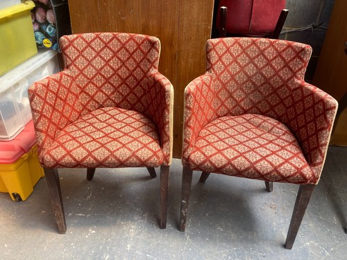 Orange armchair accent - accent, chair