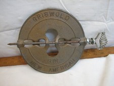 Griswold 8 Inch American Stove Pipe Flue Damper Cast Iron Tool Reversible Cover