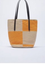 ZARA   FABRIC TOTE SHOPPER  BAG new WITH TAGS