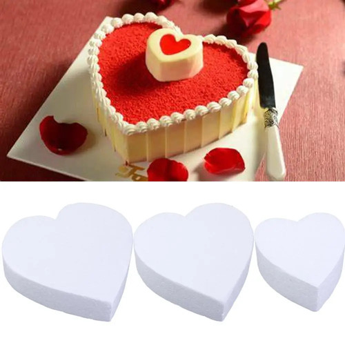 Heart shaped foam cake dummy - heart,