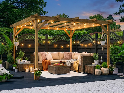 Wooden pergola kit 3x3m diy - 3x3m,