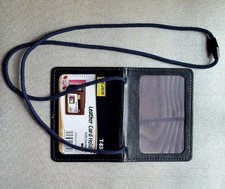 2 Sided Black PU Leather ID