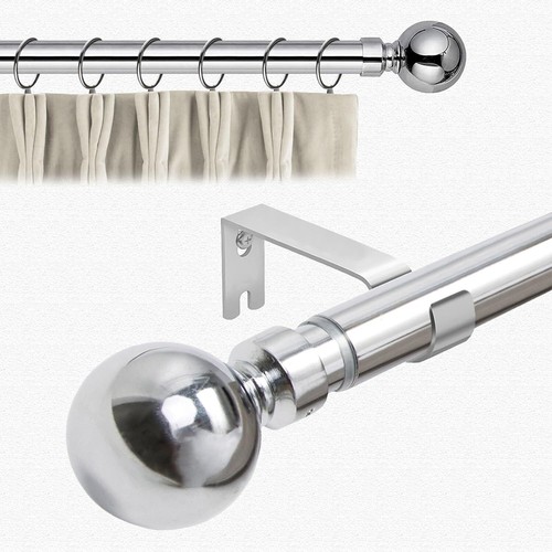 Extendable metal curtain pole - metal,