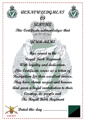 Royal irish regiment - irish,