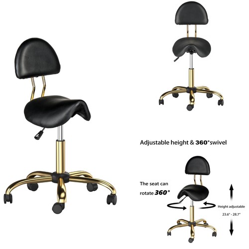 Adjustable saddle swivel salon - adjustable,