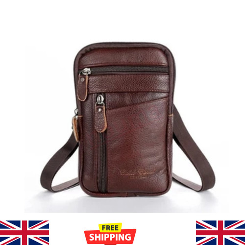 Men genuine leather phone - men,