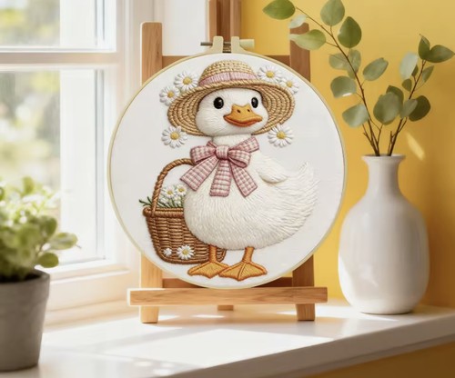 Embroidery kit daisy duck - embroidery,