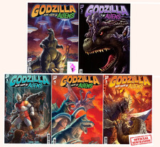 Godzilla: Here There Be Aliens - FULL 5 PART SET - IDW COMICS -  BAGGED BOARDED
