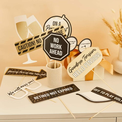 Retirement photo booth props - retirement,