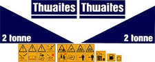 THWAITES 2 TONNE DUMPER DECALS