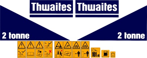 Thwaites tonne dumper decals - thwaites,