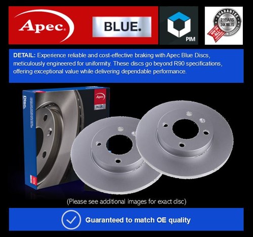 Brake discs pair solid fits - 2x,