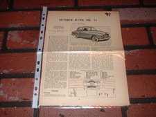 HUMBER HAWK MOTOR TRADER