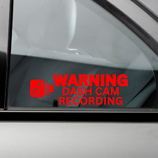 4x Stickers WARNING Dash Cam