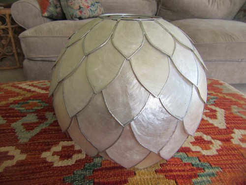 Vintage capiz shell lotus - capiz,