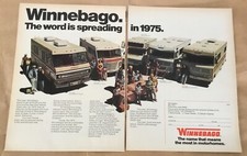 Winnebago trailer print ad 1974 vintage original 1970s retro art auto motorhome