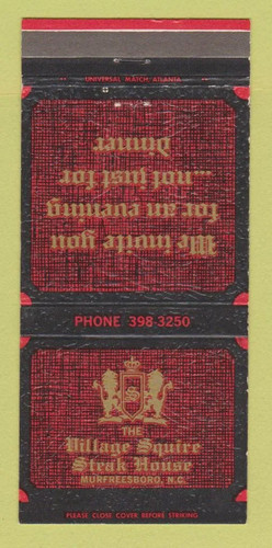 Matchbook cover village - cover,