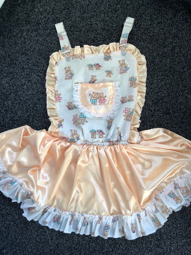 Adult baby sissy dress gold - adult,