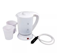 12V/24V ELECTRIC TRAVEL KETTLE 0.5 LTR COFFEE POT CIGRATTE CAR LORRY TRUCK VAN