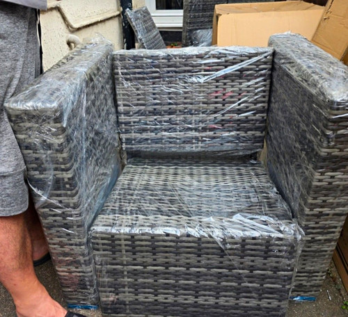 Pcs grey rattan wicker - 2,