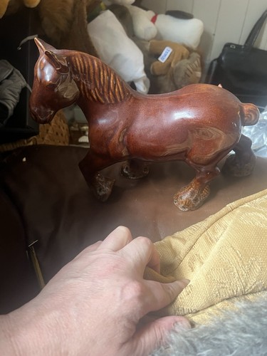 Vintage shire horse figurine - vintage,