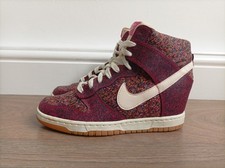 NIKE DUNK TRAINERS SKY HIGH WEDGE LIBERTY DIGITAL FLORAL WOMENS UK 5 EU 38.5
