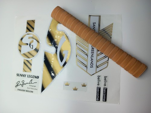 Cricket bat sticker - , embossed