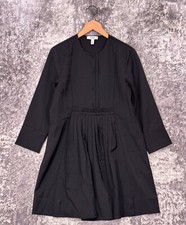 COS Dress 8 Womens Black Suit Wool Pleated 3/4 Minimalist