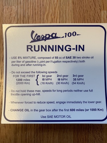 Vespa douglas 100 running - douglas,