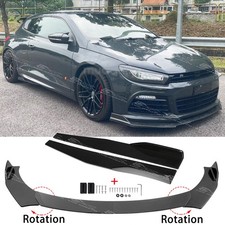 For VW Scirocco 2.0TSI Carbon Fiber Front Bumper Spoiler Splitter + Side Skirts