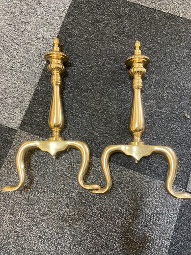 Set solid brass fire dog - solid,