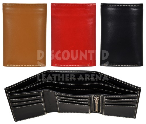 Mens real leather wallet - wallet, soft
