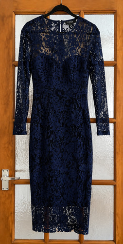 Lipsy london navy lace midi - lipsy,