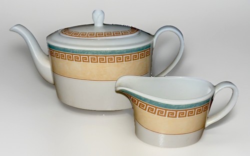 Crown ducal greek key - key, teapot