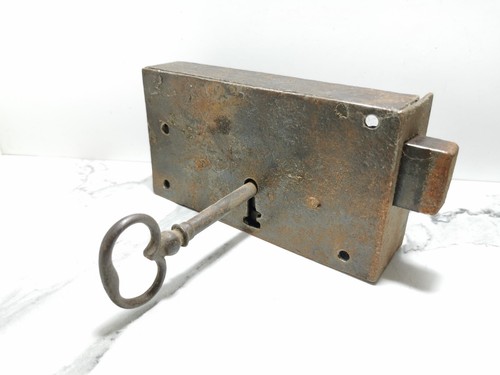 Genuine antique rim lock and - rim,